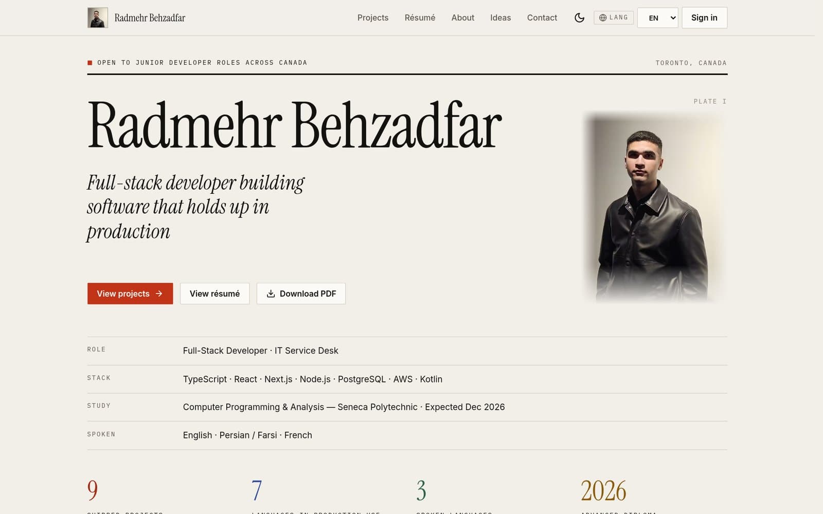 This Portfolio & Ideas Board running